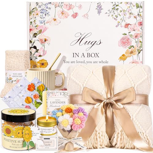 Mothers Day Gifts for Mom Grandma - Get Well Soon Gifts Baskets for Women, Sunflower Birthday Gifts Women Mom Wife Friend...