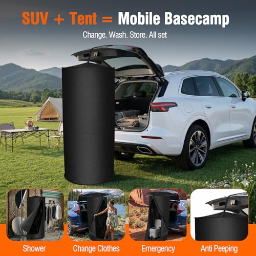 2026 Upgraded Portable Changing Room Tent - Instant Pop Up Privacy Pod with Upgraded Strong Suction Cups for SUV Liftgate,...