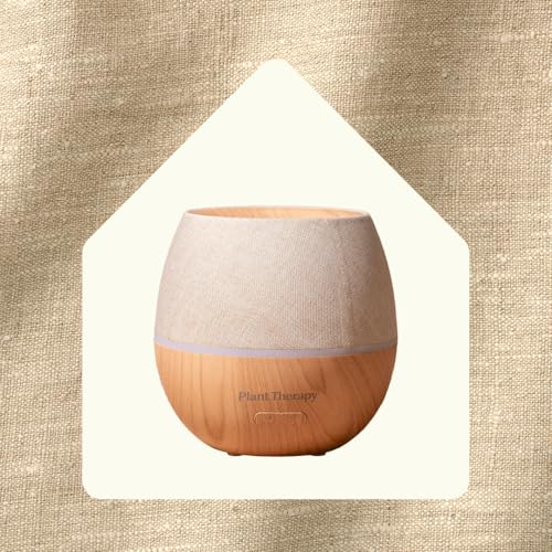 Plant Therapy Home Drift Linen Essential Oil Diffuser, Stylish Linen Cover Adds a Soft, Natural Touch to Any Space, Interm...