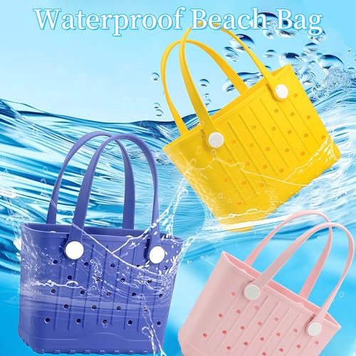 CXY Rubber Tote Bag Small Beach Bag Waterproof Beach Tote Washable Travel Handbag for Sport Boat Market Outdoor