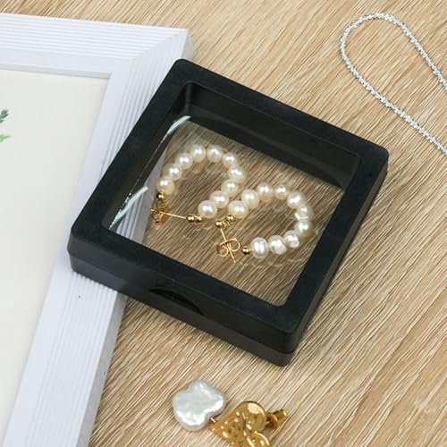 DZDXDZSW 10 Pack Jewelry Gift Boxes 2.75 x 2.75 x 0.78 Inch Transparent Jewelry Box,Small Gift Boxes for Jewelry Earrings ...