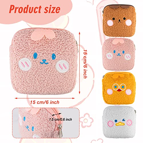 Bisanzoya Sanitary Napkin Storage Bag 4PCS Menstrual Cup Pouch, Portable Period Bag for Women Girls Feminine Menstruation ...