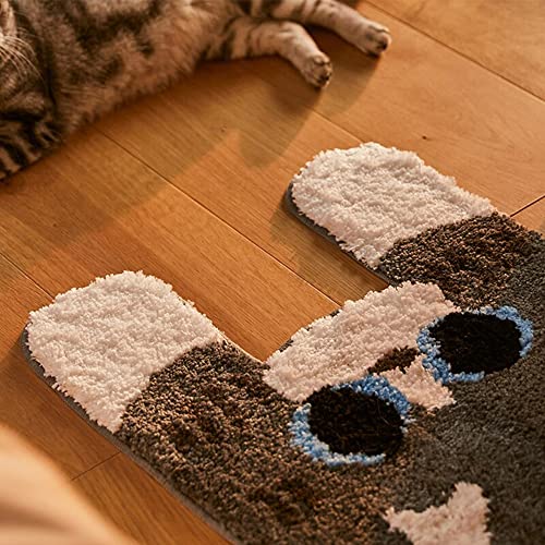 Haukea Cool Rugs for Bedroom Aesthetic Cute Cat Bath Mat Runner Rug Unique Funky Tufted Rugs Funny Cartoon Rug for Dorm Pr...