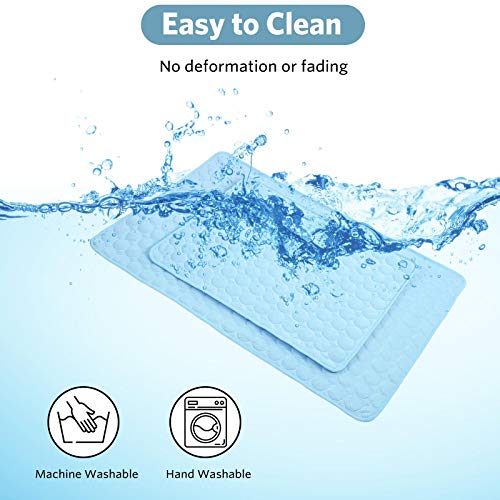 Dog Cooling Mat 22"x28" Q-Max>0.4, Absorbent & Pressure-Activated Self-Cooling, Non-Slip Scratch Resistant, Washable Cooli...