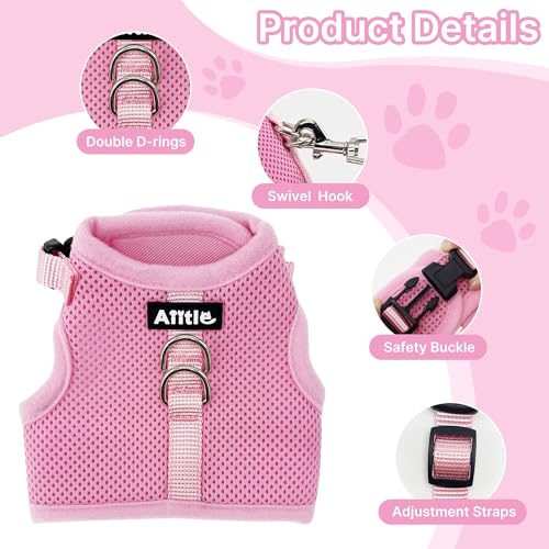 AIITLE Adjustable Rabbit and Leash Set - Lightweight & Portable, Padded Vest with Magic Tape Design, Indoor/Outdoor Use (T...