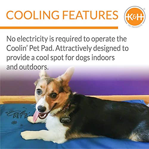 K&H Pet Products Coolin' Pet Pad Dog Mat, Portable Dog Cooling Mat for Travel or in Home, Perfect for Carriers, Crates, Ou...