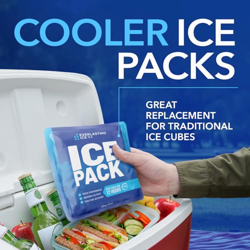 Rapid Performance Reusable Ice Packs for Coolers or Lunch Box | 4 Pack | Cold for Up to 12 Hours | Ice Packs for Cooler, L...