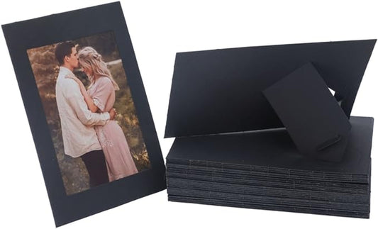 50 Pack Standing Paper Picture Frames 4x6,Cardboard Photo Frame with Easel,Paper Photo Frame Cards,Gallery Frames Bulk For...