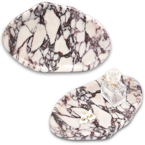 LWALMS Marble Clould Tray for Bathroom - Stone Catchall Jewelry Dish for Kithchen Counter and Aesthetic Room Decor, Cute D...
