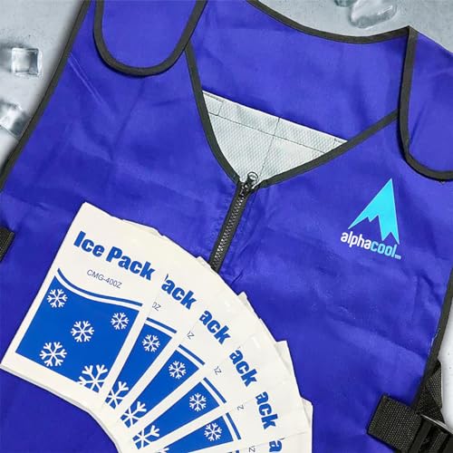Alphacool Ice Vest for Men and Women Adjustable Cooling Vest with Ice Packs Khaki One Size