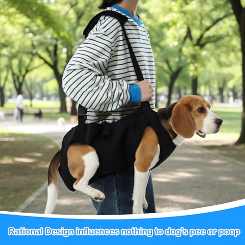 Shinylin Dog Carry Sling Emergency Backpack Pet Legs Support and Rehabilitation Dog Lift Harness Adjustable Lifting Straps...