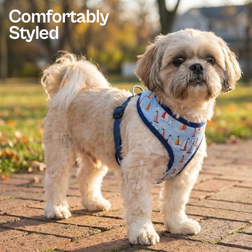 Parisian Pet Sailboat Dog Harness - Breathable No Pull Puppy Harness with Leash Ring - Adjustable Harnesses for Dogs - Sof...