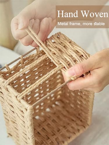 Amaredom Floral Wicker Baskets, Handwoven Multi-size 3-Pack Storage Baskets Set, Perfect For Home Organizing, Storage and ...