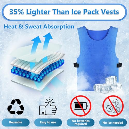 Loxiia Evaporative Cooling Vest for Men & Women, Water-Activated Cooling Vest for Hot Weather