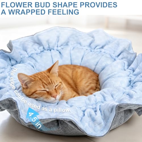 EXPAWLORER Cat Cooling Bed Mat - Upgraded Thickened 2-Sided Reversible Cold Pad for Cats Puppy Small Dogs Keep Cool in Sum...