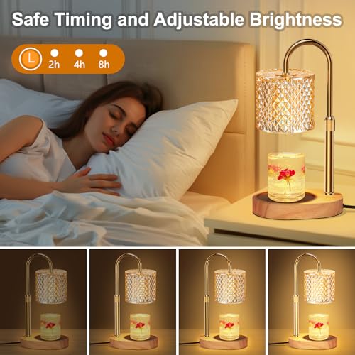 ZENLEA Candle Warmer Lamp with Timer, Candle Lamp with Dimmer, Wax Warmer Height Adjustable for Home Decor, Wax Melt Warme...