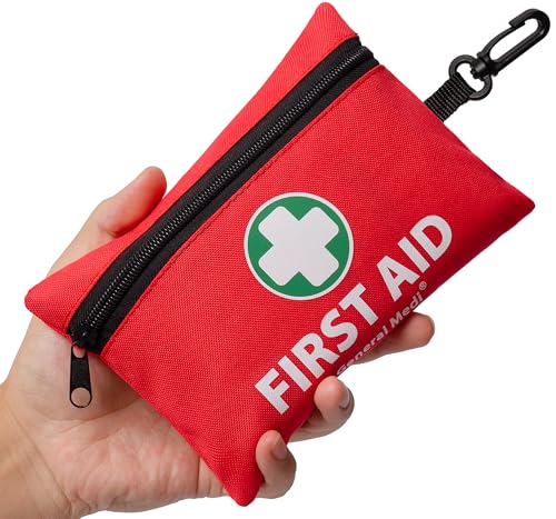 General Medi Mini First Aid Kit, 110 Piece Small First Aid Kit - Includes Emergency Foil Blanket, Scissors for Travel, Hom...