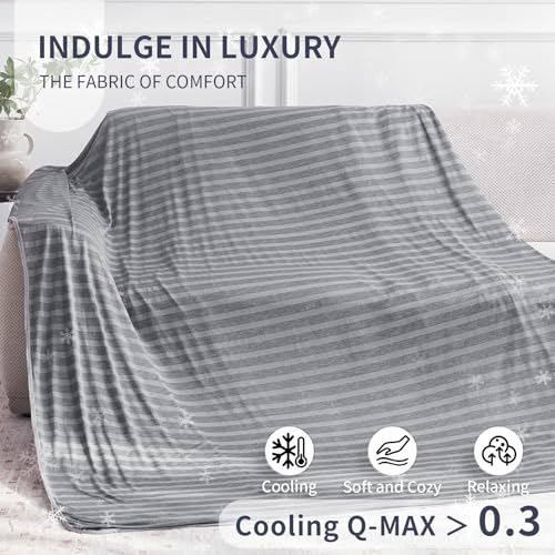 Guohaoi Cooling Throw Blanket for Hot Sleepers,Arc-Chill Q-Max >0.5 Cool Fiber,100% Oeko-Tex Certified Lightweight Summer ...