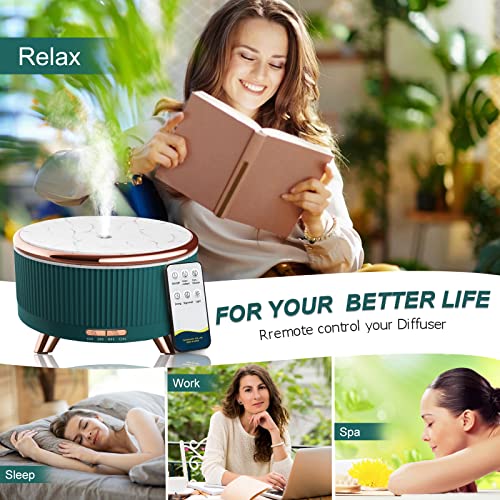 Diffusers for Essential Oils Humidifiers 500ML, Essential Oils Large Room Aromatherapy Diffuser,7 Colors Lights 3 Mist Mod...