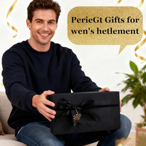 Domivra luxury gift set, specially designed for men, includes 9 items. The black premium gift box contains a thermos, leat...