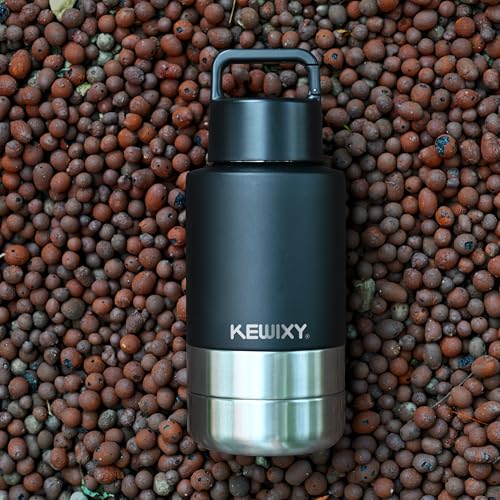 KEWIXY Insulated Dog Travel Water Bottle with Detachable Bowls, 3 in 1 Portable Dog Water Bottle Dispenser, Dog Accessorie...