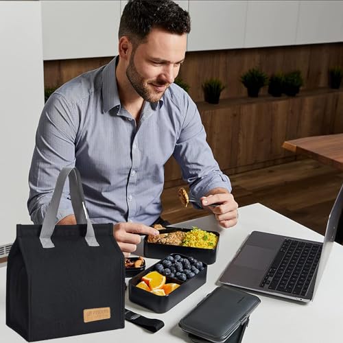 FERNYE Lunch Bag for Women/Men,Waterproof Reusable Portable Lunch Tote,Lunch Box Bag.Thermal Cooler Bag Ideal for Work/Par...