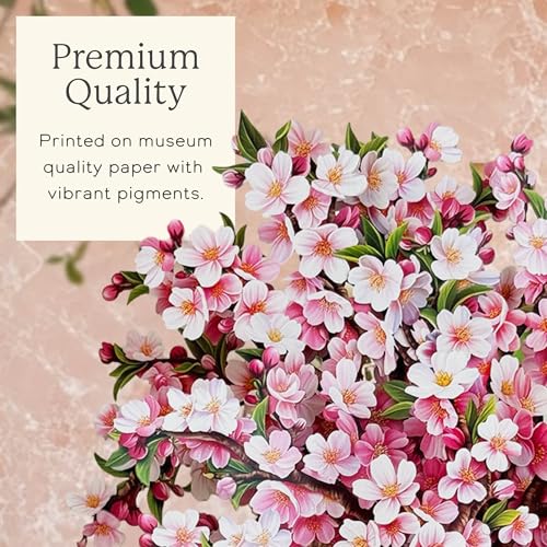 Freshcut Paper Japanese Cherry Blossoms 12 Inch Life-Sized 3D Pop Up Card – Greeting Card, Birthday, Mothers Day, Thank Yo...