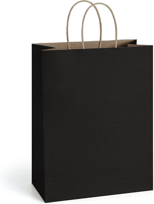 BagDream Gift Bags 10x5x13 25Pcs Kraft Paper Shopping Bags with Handles, for Gifts, Business, Merchandise, Retail, Party F...