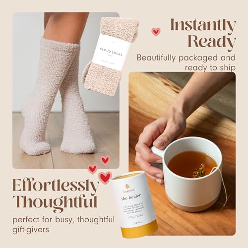 Unboxme Get Well Gift Box - USDA Organic Get Well Soon Self Care Package for Women | Fluffy Socks, Mug, Lemon & Ginger Tea...