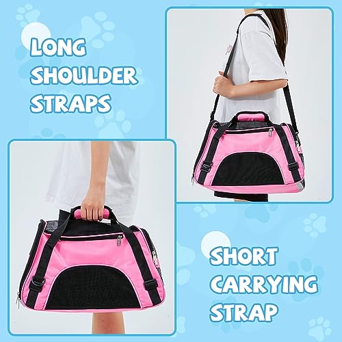Sweetude 4 Pcs Cat Carrier Soft-Sided Pet Carrying Bag for Cat Under 13 Lbs, 16.9 x 11x 7.5 Inch, Portable Foldable Comfor...