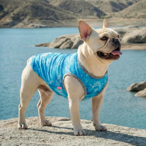 KYEESE 2Pack Dog Cooling Shirt, Breathable Dog Shirt for Small Dogs, Sun Protection Dogs Cooling Vest Tank Top, Lightweigh...