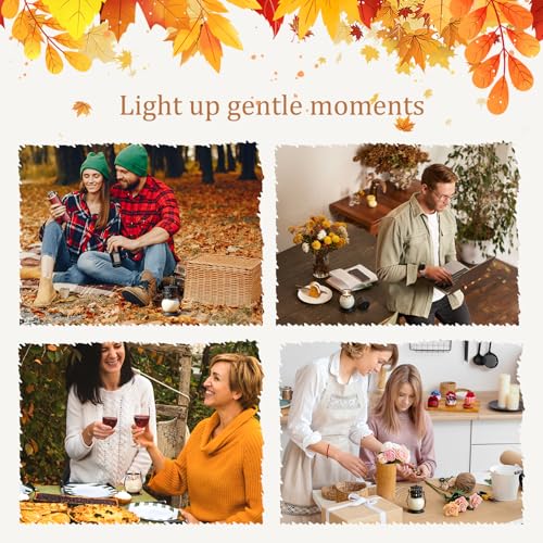 Scented Candles Gift Set - 3 Pack Candles for Home Scented Retro Lantern, Fall Candle Set Perfect for Women, Birthday, Yog...