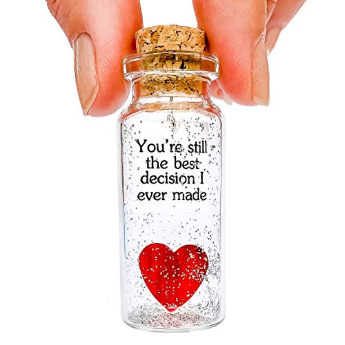 Anniversary Present for Her & Him, Romantic Gift to Boyfriend & Girlfriend, Message in Bottle I Love You Gifts Wife Husban...