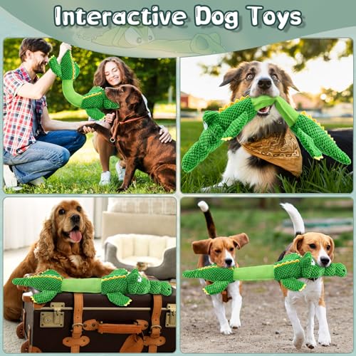 WOWBALA Dog Toys for Aggressive Chewers : Tough Interactive Tug of War Dog Toys-Squeaky Chew Toys for Small,Medium,Large B...
