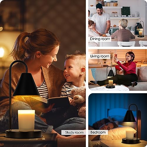 Aimoptg Candle Warmer Lamp,Electric Candle Warmer with Dimmable Light,Scented Wax Melter,No Smoke,Compatible with Various ...