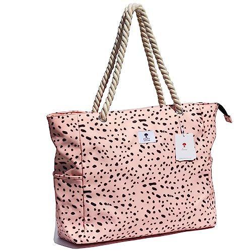 OVERSIZE BEACH BAG Large Tote Bag for Women Waterproof Sandproof with Dry Wet Compartment for Pool Gym Travel
