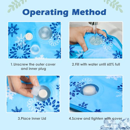 Fuz Bigaza Dog Cooling Mat, Pet Washable Non-Toxic Summer Dogs Cats Cooling Pads Sleeping Kennel Mats Cool Ice Blanket for...