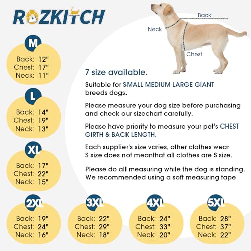 ROZKITCH 2 Pack Cooling Dog Shirt, Breathable Sun Protection T-Shirts, Pet Summer Vest, Quick Dry Dog Summer Clothes Beach...