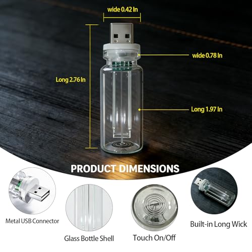 USB LED Night Light 4 Pack, RGB Glass Ambient Lights with Touch Control & Dimmable Brightness, Mini Plug in USB Lamp for C...