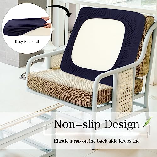 Newwiee 8Pcs Patio Cushion Covers Stretch Outdoor Cushion Cover Replacement for Patio Furniture Sofa Couch Slipcovers, Sof...