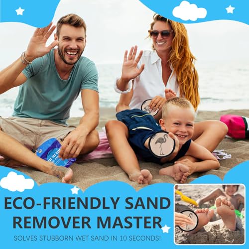 Beach Sand Remover Sand Eraser Brush Wipe Mitt Family Kids Women 2026 Summer Beach Towel Vacation Essentials Hawaii Honeym...