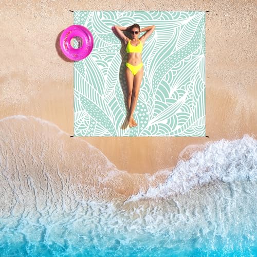 HIHOHO Beach Blanket Waterproof Sandproof Beach Mat for 1-8 Adults Quick Drying Durable Outdoor Picnic Mat for Beach Festi...
