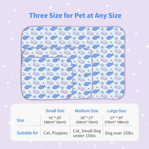 NWK Pet Cooling Mat -Q-Max>0.345 Ice Silk Cooling Mat for Dogs & Cats Portable & Washable Pet Cooling Blanket, Car Seats, ...