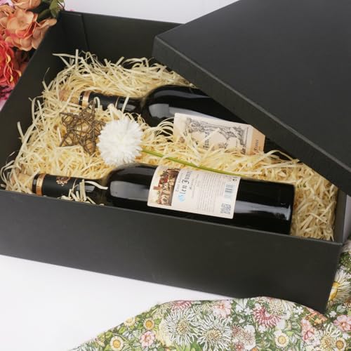 YINUOYOUJIA Large Gift Box 16.5x13x5.5 inches,Black Gift Boxes with Lids for Presents,Birthday,Valentine's Day,Mother's Da...