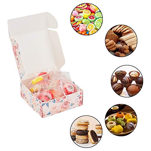 PH PandaHall 30 Pack Kraft Gift Box, 5 Style Flower Soap Boxes Gift Wrapping Box Cookie Treat Boxes for Homemade Soap Chri...