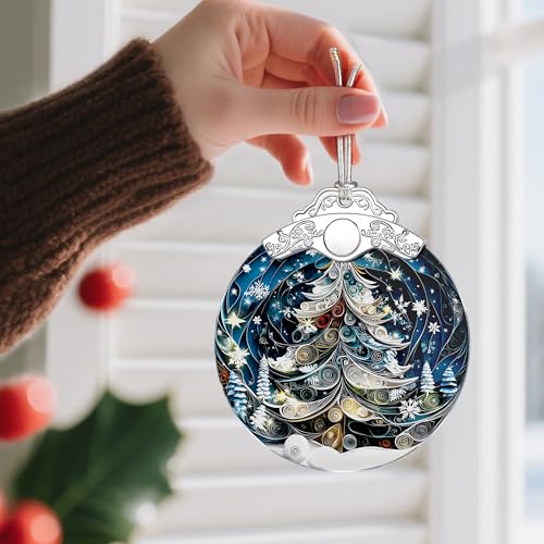 Christmas Tree Stained Glass Ornament - Xmas Decoration | Christmas Ornament | Holiday Keepsake – Xmas Gifts | Gift Exchan...