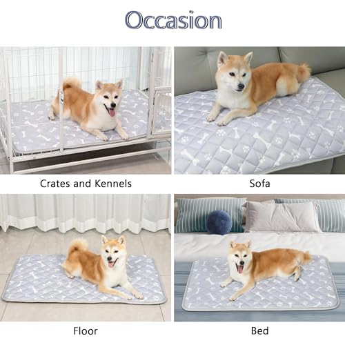 NACOCO Dog Cooling Mat with Non-Slip & Internal Waterproof Leakproof Design, Extra Thick, Machine Washable for Medium and ...