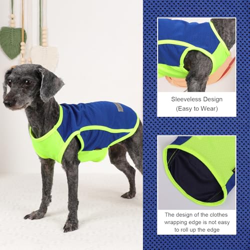 Dog Shirts for Small Dogs,2 Pack Quick Dry Shirts for Dog Vest Boy Girl Summer, Puppy T-Shirt with Reflective Strip,Sun Pr...