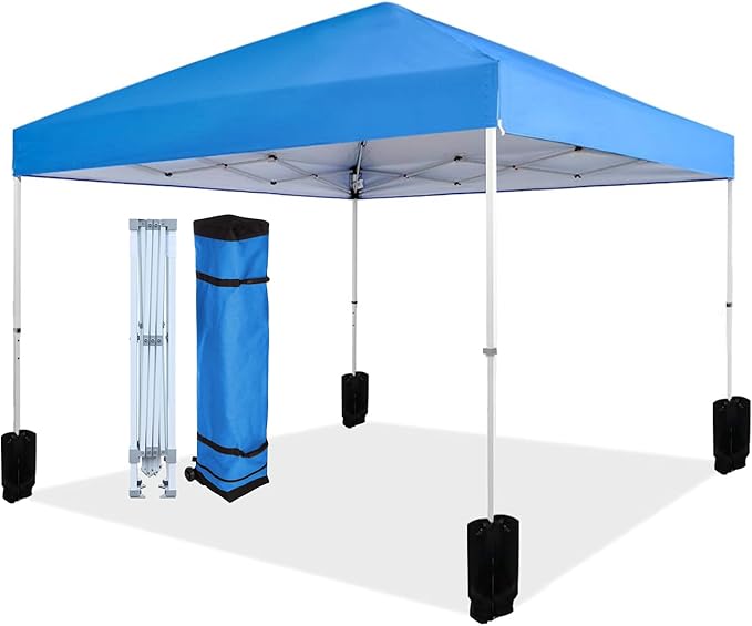 Amazon Basics Outdoor Pop Up 10 x 10 Canopy Tent for Events, Portable with Easy Setup, Sun Shelter for Outdoor Activities,...