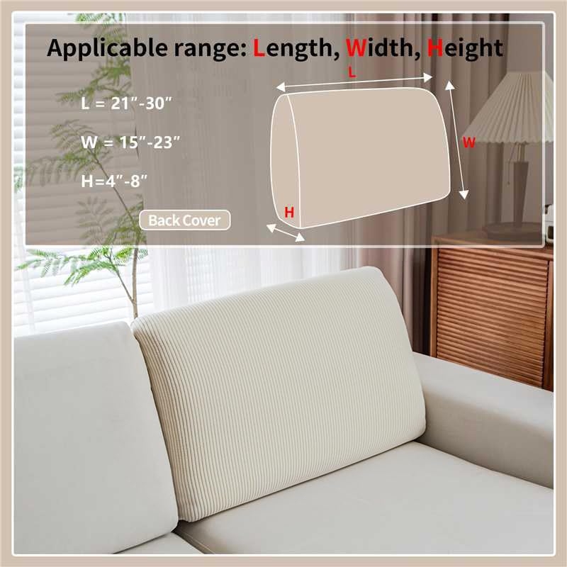 QIANMEW Couch Cushion Covers, Comfort Soft Magic Sofa Covers Washable Stretch Resistant Slipcovers for Sectional and L Sha...